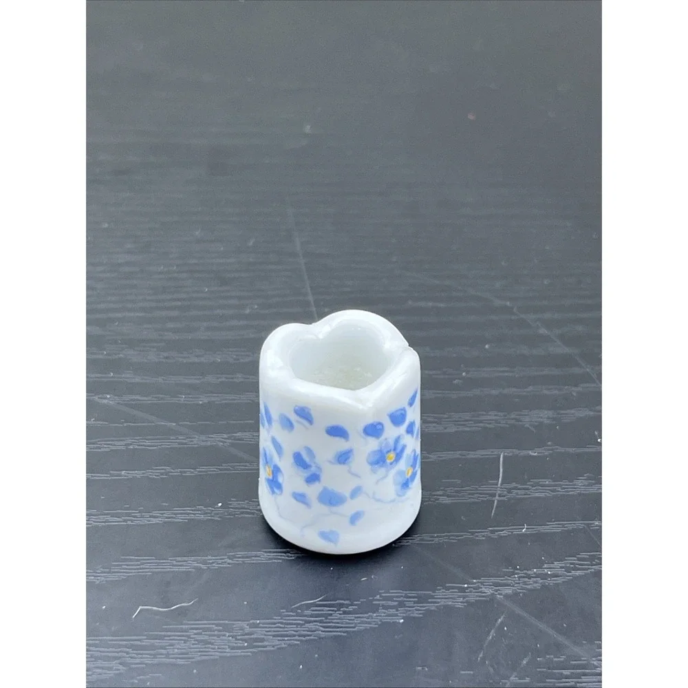 Vintage Miniature Blue Floral Vase‎ West Germany Funny Design Ceramic